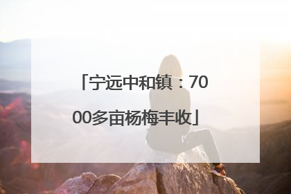 宁远中和镇：7000多亩杨梅丰收